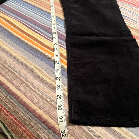 Lands End Black Mid Rise Straight Leg Corduroy Pants Women's Size 18 NWT - Picture 9 of 9